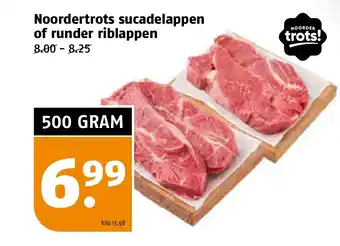 Poiesz Noordertrots sucadelappen of runder riblappen 500 gram aanbieding