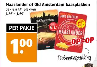 Poiesz Maaslander of Old Amsterdam kaasplakken aanbieding