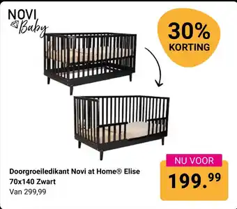 Van Asten BabySuperstore Doorgroeiledikant Novi at HomeⓇ Elise 70x140 Zwart aanbieding