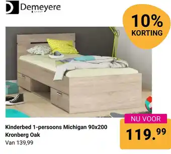 Van Asten BabySuperstore Kinderbed 1-persoons Michigan 90x200 Kronberg Oak aanbieding