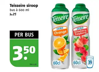 Poiesz Teisseire siroop 600 ml aanbieding