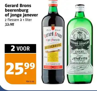 Poiesz Gerard Brons beerenburg of jonge jenever 1 liter aanbieding