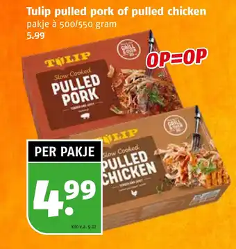 Poiesz Tulip pulled pork of pulled chicken aanbieding