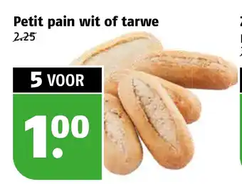 Poiesz Petit pain wit of tarwe aanbieding