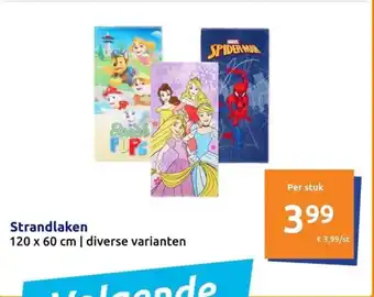 Action Strandlaken 120 x 60 cm aanbieding