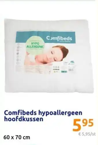 Action Comfibeds hypoallergeen hoofdkussen 60 x 70 cm aanbieding