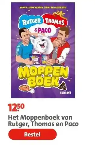 Bruna Het Moppenboek van Rutger, Thomas en Paco aanbieding