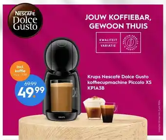 Blokker Krups Nescafé Dolce Gusto koffiecupmachine Piccolo XS aanbieding