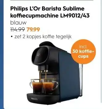 Blokker Philips L'Or Barista Sublime koffiecupmachine LM9012/43 aanbieding