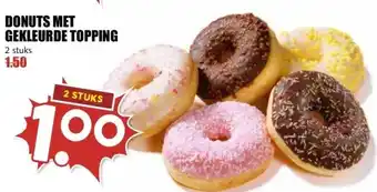 MCD Supermarkt DONUTS MET GEKLEURDE TOPPING aanbieding