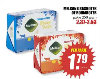 MCD Supermarkt Melkan Grasboter Of Roomboter 250 gram aanbieding