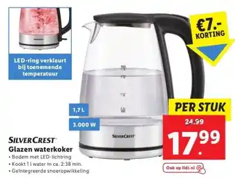 Lidl SILVERCREST Glazen waterkoker aanbieding