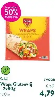 Holland & Barrett Wraps Glutenvrij - 2x80g aanbieding