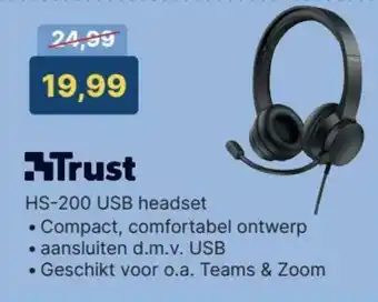 Levix Computershop Trust HS-200 USB headset aanbieding