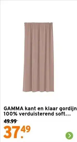 GAMMA GAMMA kant en klaar gordijn 100% verduisterend soft pink (kleurnr. 1387) 140x270 cm (bxh) aanbieding