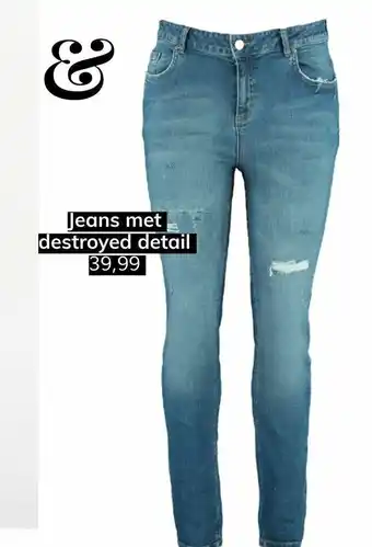 MS Mode Jeans met destroyed detail aanbieding