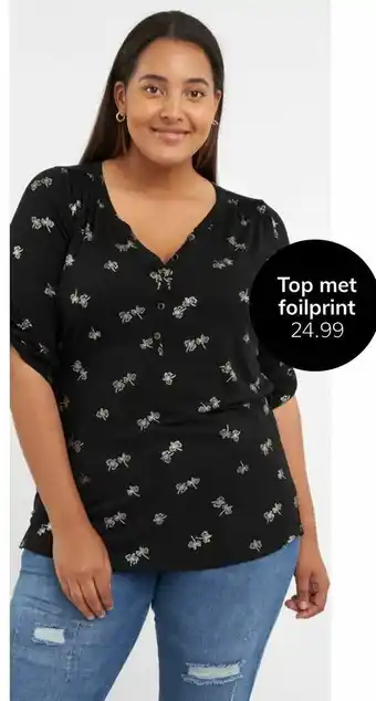 MS Mode Top met foilprint aanbieding