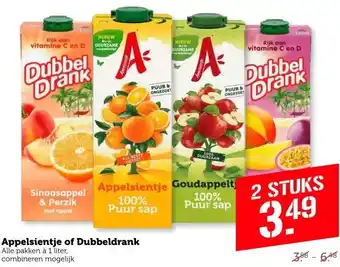 Coop Appelsientje of Dubbeldrank aanbieding