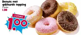 Boon`s Markt Donuts met gekleurde topping aanbieding