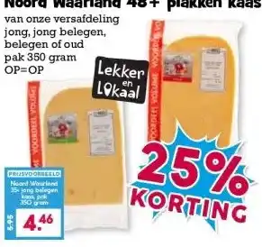 Boon`s Markt Noord Waarland 48+ plakken kaas aanbieding