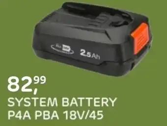 Praxis SYSTEM BATTERY P4A PBA 18V/45 aanbieding