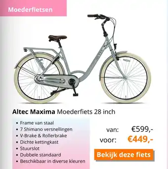 Superfietsen Altec Maxima Moederfiets 28 inch aanbieding