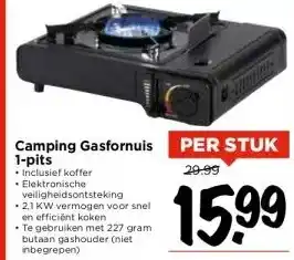 Vomar Voordeelmarkt Camping Gasfornuis 1-pits aanbieding