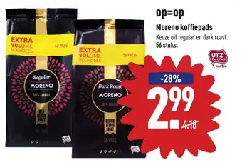 ALDI Moreno koffiepads aanbieding