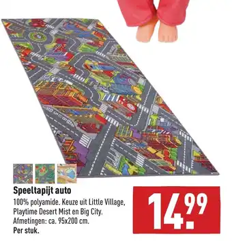 ALDI Speeltapijt auto 95x200 cm aanbieding