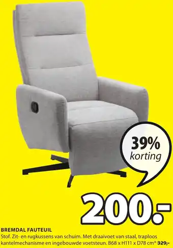 Jysk Bremdal fauteuil B68 x H111 x D78 aanbieding