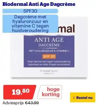 Bol.com Biodermal Anti Age Dagcrème aanbieding