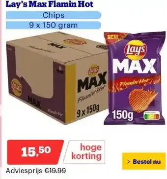 Bol.com Lay's Max Flamin Hot aanbieding