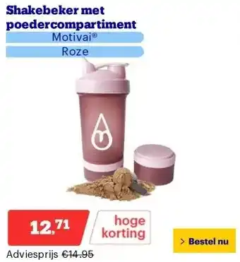 Bol.com Shakebeker met poedercompartiment aanbieding