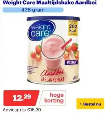 Bol.com Weight Care Maaltijdshake Aardbei aanbieding