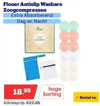 Bol.com Flouer Antislip Wasbare Zoogcompressen aanbieding