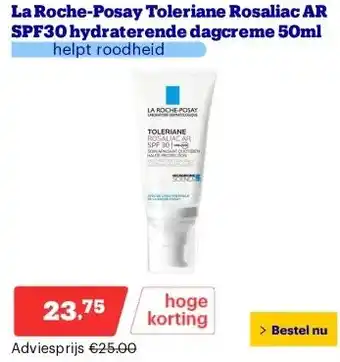 Bol.com La Roche-Posay Toleriane Rosaliac AR SPF30 hydraterende dagcreme 50ml aanbieding