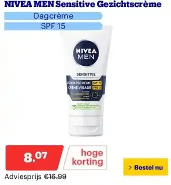 Bol.com NIVEA MEN Sensitive Gezichtscrème aanbieding