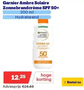 Bol.com Garnier Ambre Solaire Zonnebrandcrème SPF 50+ aanbieding