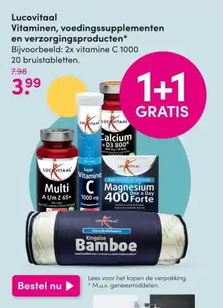 DA Lucovitaal Vitaminen, voedingssupplementen en verzorgingsproducten aanbieding