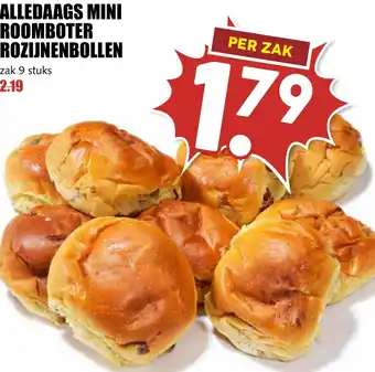 De Boerenschuur ALLEDAAGS MINI ROOMBOTER ROZIJNENBOLLEN aanbieding