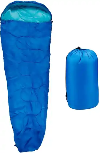 Bol.com Camp Active Mummy Slaapzak - Zomerslaapzak voor 5°C tot 10°C - 210 x 80 cm - Blauw aanbieding
