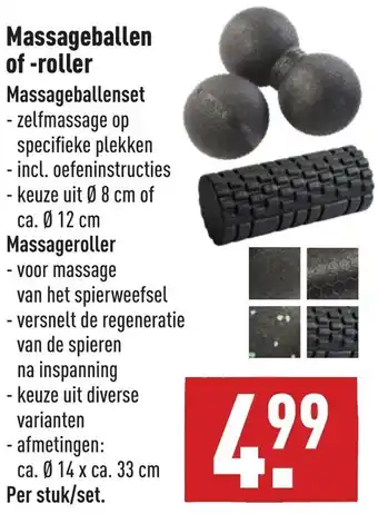 ALDI Massageballen of -roller aanbieding