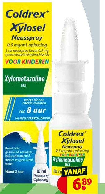 Kruidvat Coldrex Xylosel Neusspray voor kinderen aanbieding