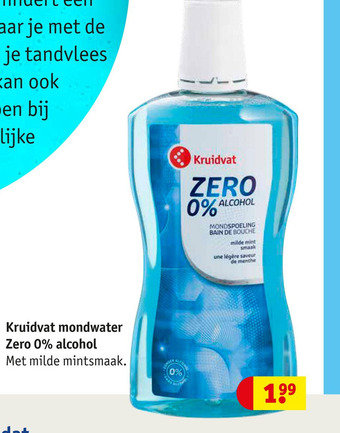 Kruidvat Kruidvat mondwater Zero 0% alcohol aanbieding