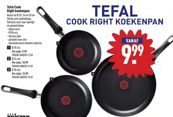 ALDI Tefal Cook Right koekenpan 20 cm aanbieding