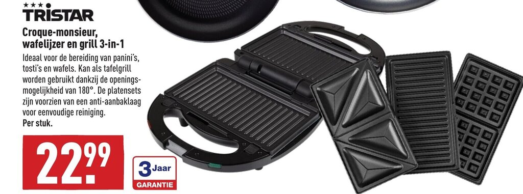 Croque Monsieur, 750 W, sandwichmachine, elektrische paninipers Croque Monsieur, 750 W, sandwichmachine, elektrische paninipers