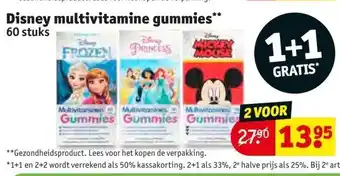 Kruidvat Disney multivitamine gummies** 60 stuks aanbieding