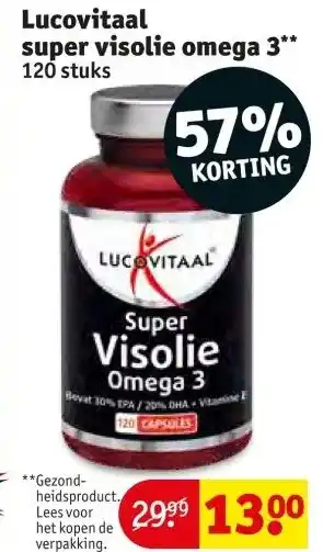 Kruidvat Lucovitaal super visolie omega 3** 120 stuks aanbieding