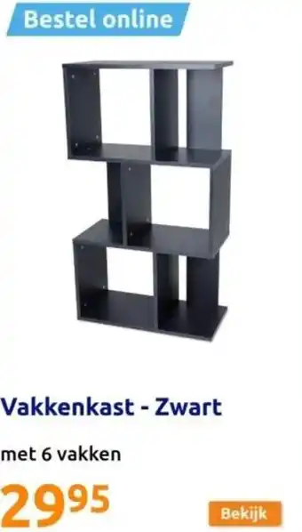 Action Vakkenkast Zwart aanbieding