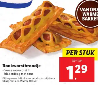 Lidl Rookworstbroodje aanbieding